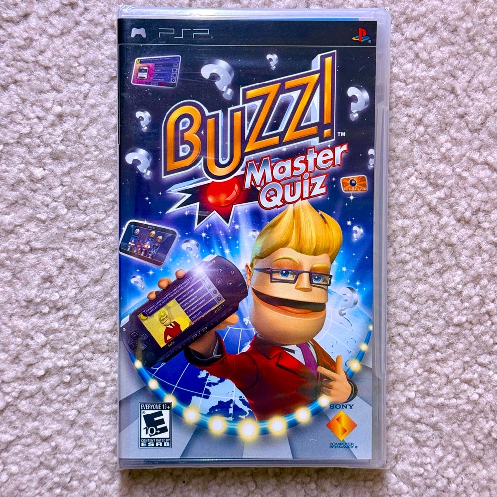 BRAND NEW MINT Sealed BUZZ MASTER QUIZ Game Show 5,000+ Questions for Sony PSP